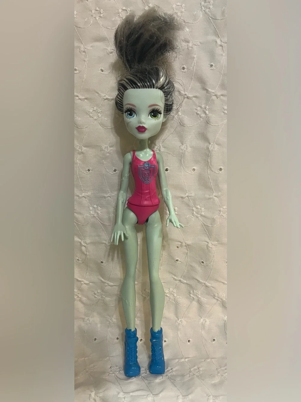 Monster High MH Doll Frankie Stein Cheer No Joints In Swim Suits And Boots 11””